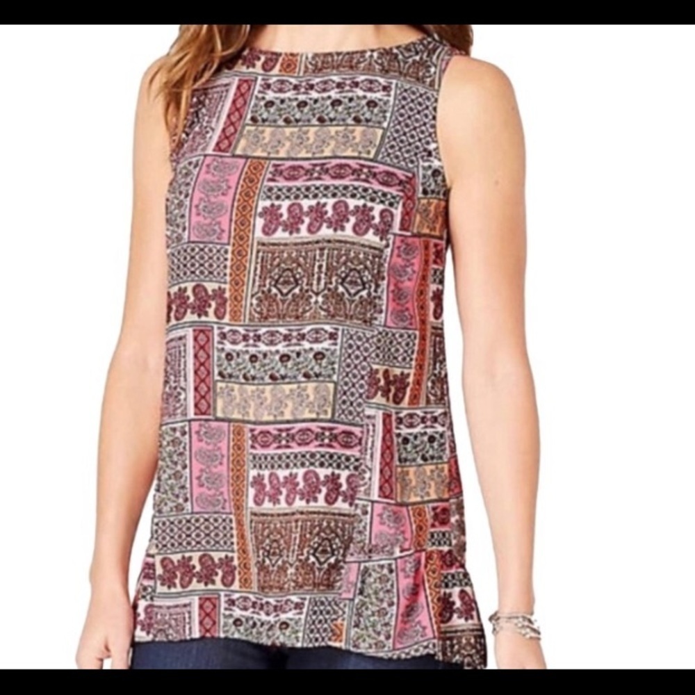 J. Jill multicolored peplum tank top size‎ medium